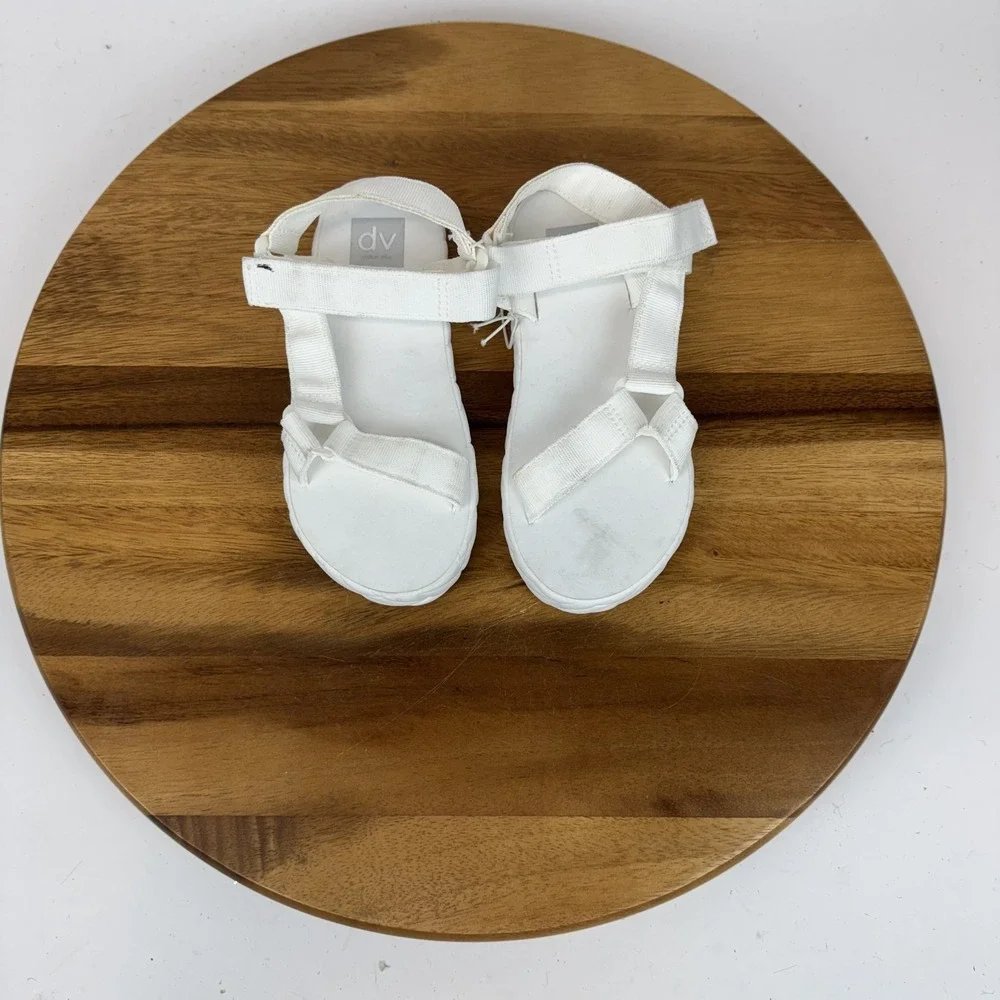 New NWOB Little Kids Dolce Vita Zaidey Strappy Platform White Sandals‎ Size 13 C